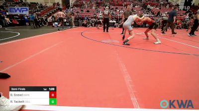 96 lbs Semifinal - Bentyn Snead, Barnsdall Youth Wrestling vs Reid Tackett, Collinsville Cardinal Youth Wrestling