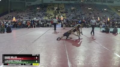 133 lbs Quarters & 1st Wb (16 Team) - Kade Willis, Montana State-Northern vs Luciano Fasulo, Eastern Oregon University (OR)