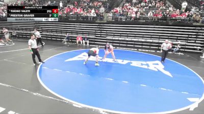 5A 215 lbs Quarterfinal - Tuiono Valeti, Springville vs Preston Graver, Spanish Fork