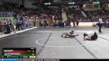 60 lbs Champ. Round 1 - Luci Miles, Fort Scott vs Avilyn Broadwell, Coffeyville