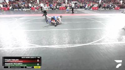 140 lbs Quarterfinal - Hudson McCarty, Campbellsport Youth Wrestling vs Tyler Thelen, Askren Wrestling Academy