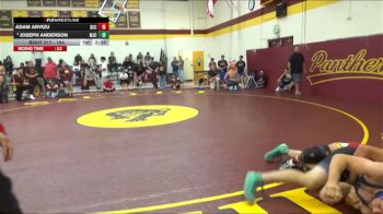 184 lbs Cons. Round 2 - Adam Arvizu, Sacramento City College vs Joseph Anderson, Modesto Junior College