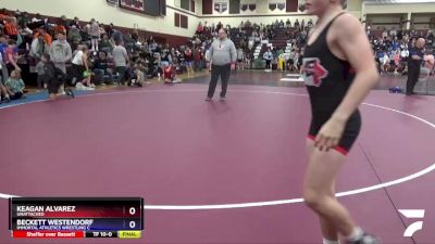 14U-8 lbs Round 2 - Keagan Alvarez, Unattached vs Beckett Westendorf, Immortal Athletics Wrestling C