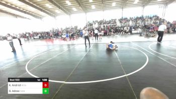 65 lbs Quarterfinal - Keo Andrist, ReZults vs David Adcox, Tucson Pride Wrestling