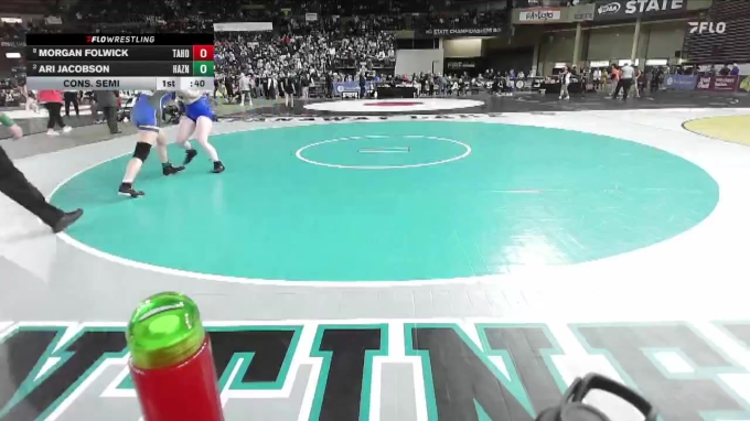 Girls 4A 170 lbs Cons. Semi - Morgan Folwick, Tahoma (Girls) vs Ari ...
