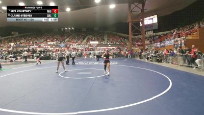 120 lbs Champ. Round 1 - Claire Steeves, St. George-Rock Creek HS vs Mya Courtney, Frontenac HS