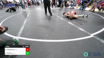 52 lbs Consi Of 4 - Broox Wilkerson, Carl Albert vs Joshua Roche, Newcastle Youth Wrestling