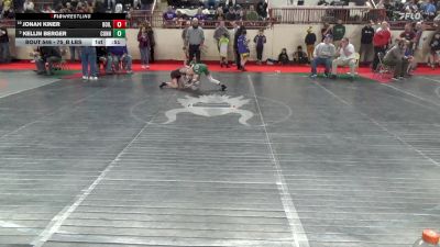 75_B lbs Consi Of 16 #1 - Jonah Kiner, Boiling Springs vs Kellin Berger, Connellsville