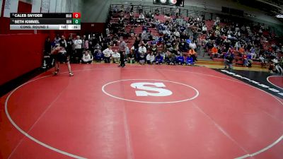 215 lbs Cons. Round 5 - Caleb Snyder, Meyersdale Area Hs vs Seth Kimmel, Berlin Brothersvalley Hs