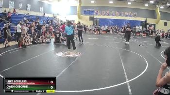 67 lbs Round 2 - Luke Loveless, Poquoson Athletic Association vs Owen Osborne, C2X