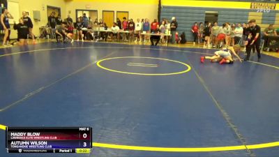120 lbs Round 3 - Maddy Blow, Lawrence Elite Wrestling Club vs Autumn Wilson, Tonganoxie Wrestling Club