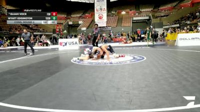 Schoolboys - 155 lbs Cons. Round 4 - Elijah Voce, Fighting Scots Wrestling vs Wyatt Edgington, Yuba Sutter Combat Wrestling Club