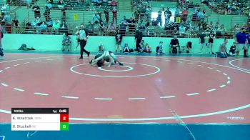 100 lbs Semifinal - Kaden Wnetrzak, John Wayne Corcoran Wrestling Association vs Grayson Stuchell, Big Red MC Wrestling Club