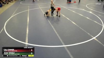 87 lbs Cons. Round 4 - Evan Wasilk, Forest Lake Wrestling Club vs Cal Conner, Anoka Youth Wrestling