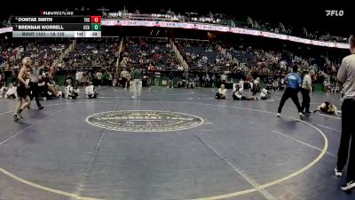 1A 132 lbs Cons. Semi - Brennan Worrell, Uwharrie Charter Academy vs Dontae Smith, Thomasville High School