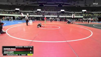 Rookie 3-5 60 Cons. Semi - Simon Shipp, Norfolk Christian vs Hudson Pauls, Bull Island Grappling