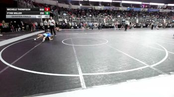 60 lbs Quarterfinal - Michele Thompson, Wyandotte Youth Wrestling vs Fynn Miller, Sparta Jr Bulldogs
