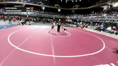 6A 100 lbs Quarterfinal - Katelynn Dockery, Bryan vs Yvette Zepeda, Langham Creek