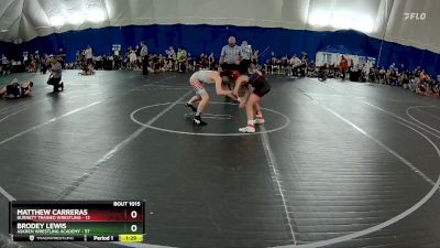 92 lbs Round 3 - Brodey Lewis, Askren Wrestling Academy vs Matthew Carreras, Burnett Trained Wrestling