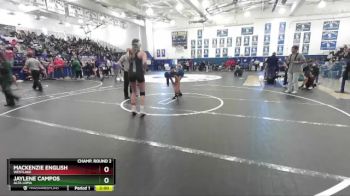 130 lbs Champ. Round 2 - Mackenzie English, Westlake vs Jaylene Campos, Alta Loma