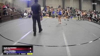 131 lbs Cons. Round 1 - Jayla Mackell, Marymount University vs Alfa Gutierrez, Mount Olive