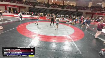 100 lbs Quarterfinal - Corbin Alexander, Broken Arrow Wrestling Club vs Griffin Sensintaffar, Keystone Kids Wrestling Club