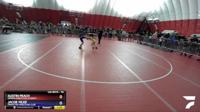 70 lbs Quarterfinal - Austin Peach, Askren Wrestling Academy vs Jacob Hilke, Princeton Wrestling Club