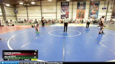 96 lbs Rd# 9- 2:15pm Saturday Final Pool - Hunter Kapitula, Scorpions vs Nolan Petit, NCWAY National Team