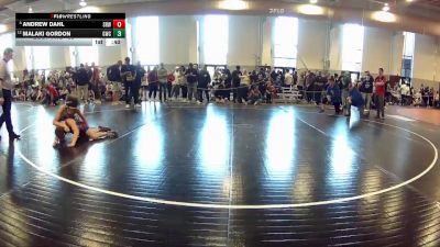 88 lbs Cons. Round 3 - Malaki Gordon, Grundy Wrestling Club vs Andrew Dahl, Williamsburg Wrestling Club