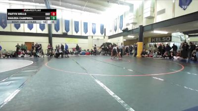 170lbs Cons. Round 7 - Paityn Wells, Kennedy Catholic (Girls) vs Raileea Campbell, R. A. Long (Girls)