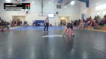 Girls 185 lbs Cons. Semi - Andrea Dowdy, East Central High School Girls vs Jamileth Hernandez-Hernandez, Oak Grove High School