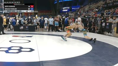 94 lbs Cons. Sub-rd Of 16 - Seth Sobaje, California vs Bruce Fowler, West Virginia