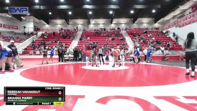 100 lbs Cons. Round 2 - Brianna Marry, Amarillo Caprock vs Rebekah Vadakekut, MUSTANG