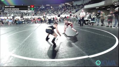 70 lbs 3rd Place - Riott Gates, Elgin Wrestling vs Sawyer Simpson, Salina Wrestling Club