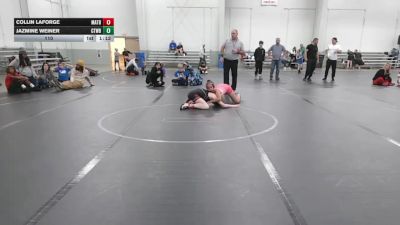 110 lbs Round 5 (8 Team) - Jazmine Weiner, CTWHALE Blue vs Collin LaForge, Mat Assassins Black