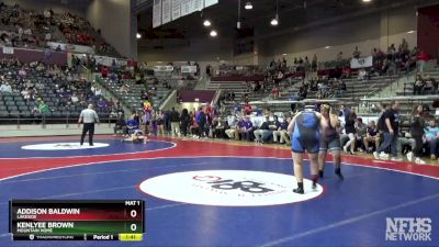 5A 235 lbs Quarterfinal - Addison Baldwin, Lakeside vs Kenlyee Brown, Mountain Home