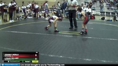 54 lbs Round 2 (4 Team) - Johnny Merlo, Rochester vs Logan Hillary, Grandville