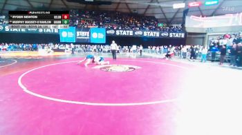 Boys 3A 126 lbs Champ. Round 2 - Murphy Massey-O`Hanlon, Gig Harbor vs Ryder Newton, Kelso