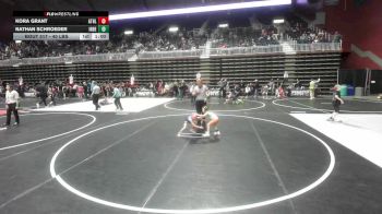 40 lbs Consi Of 8 #2 - Kora Grant, Athlos Wrestling vs Nathan Schroeder, Independent