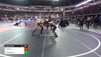 130 lbs Quarterfinal - Dominic Woisin, La Cueva JR Wrestling- WH-6 vs Esai Marquez, Colorado Bad Boys