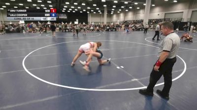 130 lbs Cons. Rd Of 16 - Dru Turner, Tough N Technical Wrestling Club (TNTWC) vs Lilli Cooper, Big Game Wrestling Club