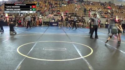 90 lbs 7th Place Match - Layla Vaughan, Anna Youth Wrestling vs Brystol Salser, Suicide Squad