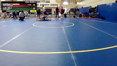 125 lbs Cons. Round 2 - Enrique Cabrera, Texas Wesleyan vs Luis Vela, York (Neb.)