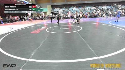 115 lbs Round Of 16 - Beau Abbott, Roundtree Wrestling Academy vs Noah Espinoza, Central Catholic Wrestling Club