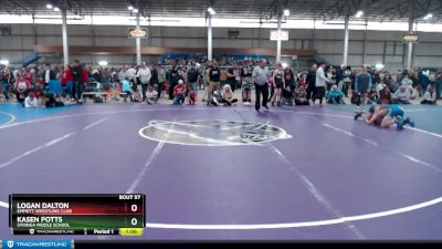 110 lbs Quarterfinal - Kasen Potts, Syringa Middle School vs Logan Dalton, Emmett Wrestling Club