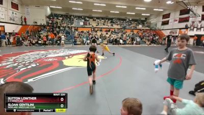 53 lbs Cons. Round 2 - Sloan Gentilini, Worland Wrestling Club vs Sutton Lowther, C-4 Wrestling