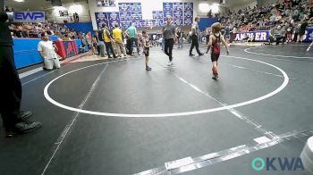 43 lbs Quarterfinal - Odysseus Cain, Morrison Takedown Club vs Easton Kettle, Henryetta Knights Wrestling Club