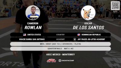 Cameron Rowlan vs Oscar De Los Santos 2024 ADCC Monterey Open