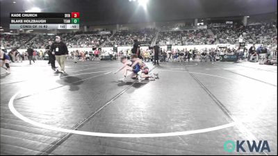 100 lbs Consi Of 16 #2 - Kade Church, Skiatook Youth Wrestling vs Blake Holzbaugh, Team Guthrie Wrestling