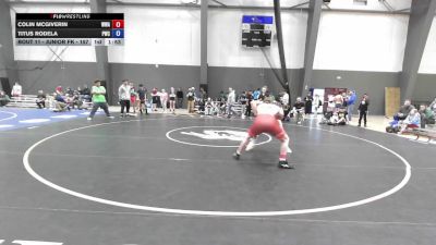 Junior FK - 157 lbs Champ. Round 1 - Colin Mcgiverin, Whatcom Wrestling Academy vs Titus Rodela, Peninsula Wrestling Club